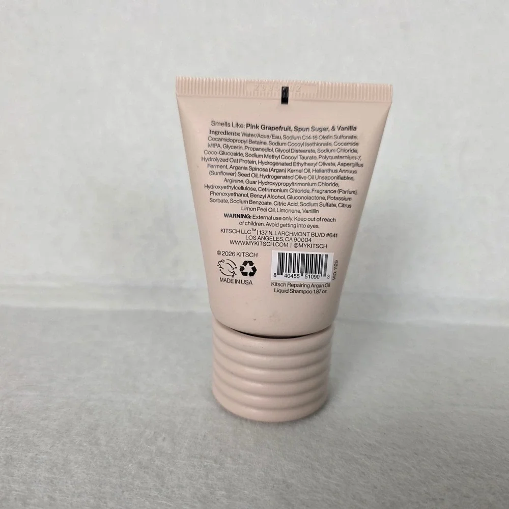 Kitsch Repairing Argan Oil Shampoo Travel Size 1.87oz Damaged Hair Grapefruit